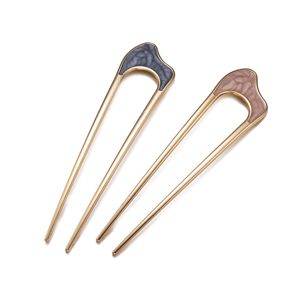 1Pcs 10cm Metal U Shaped Hairpin Hair Stick Pins For Women Girls Hairstyles Holder Simple Jewellery Accessories Supplies Crafts