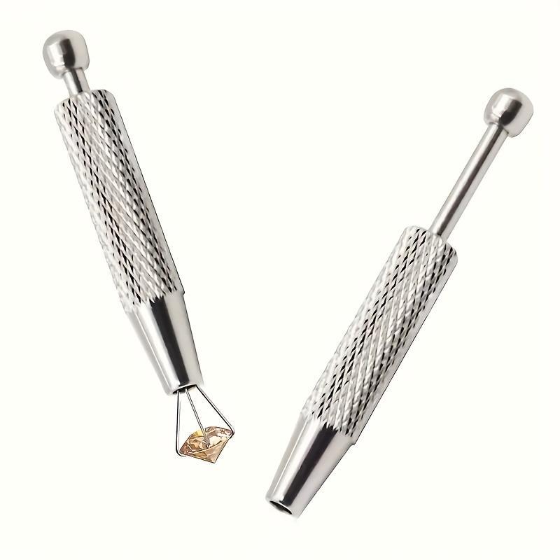 Mini 4 Claws Jewelry Beads Tweezer Pick-up Tool Diamond Gems Prong Holder Catcher Grabber Stainless Steel Body Piercing Tools