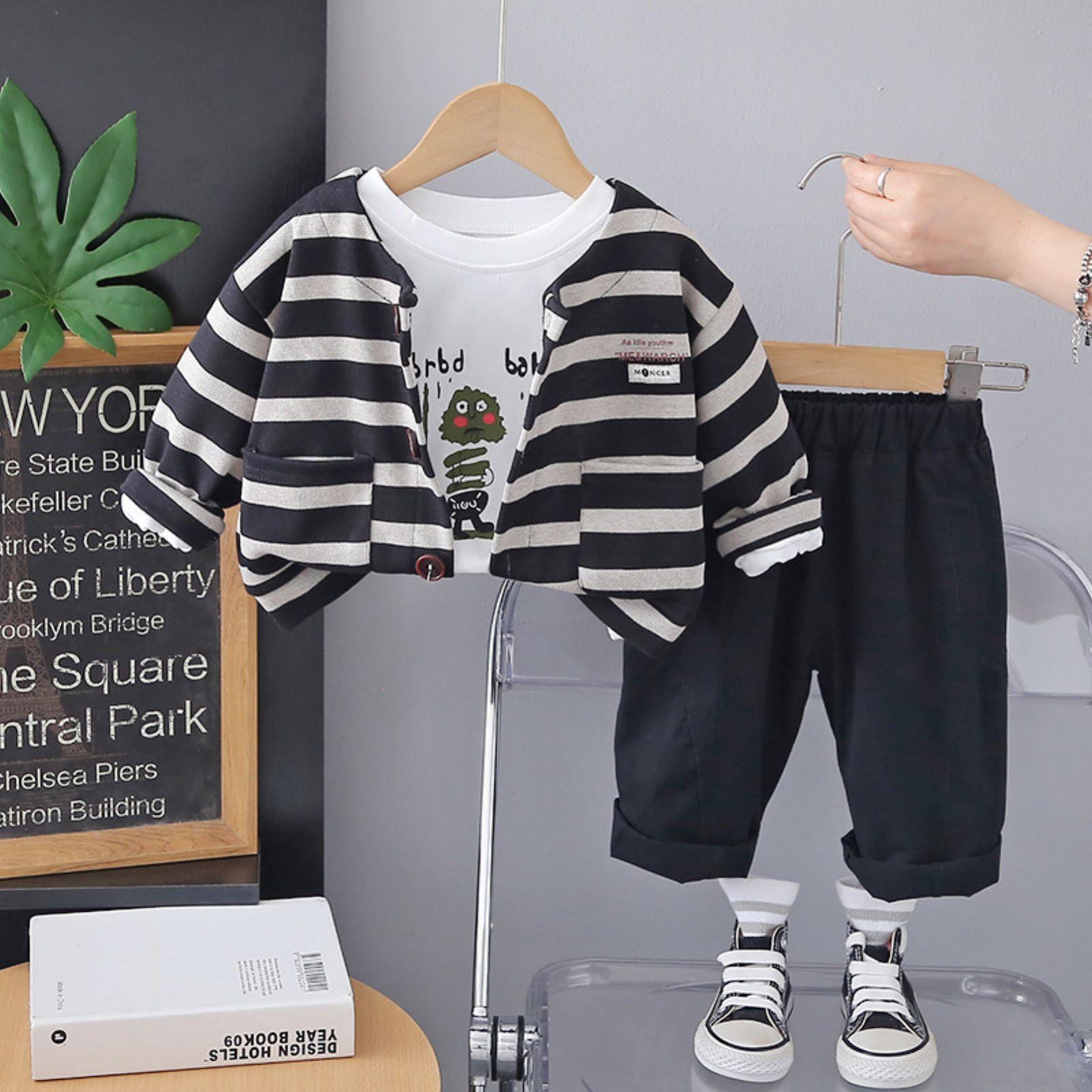 

Детский повседневный комплект с длинным рукавом, удобные наряды для повседневной носки 110 чёрный