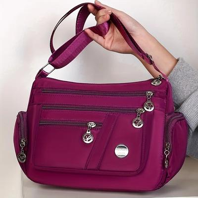 Nylon Messenger Bag Neutral Nylon Oxford Cloth Women's Shoulder Messenger Bag Middle-Aged and Elderly Leisure Bag
