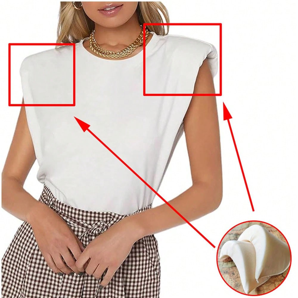 Épaulette en Éponge Couture Épaule Noir Blanc Nude Rembourrage d'Épaule Coudre DIY Veste Mariage T-Shirt Mode Vêtement