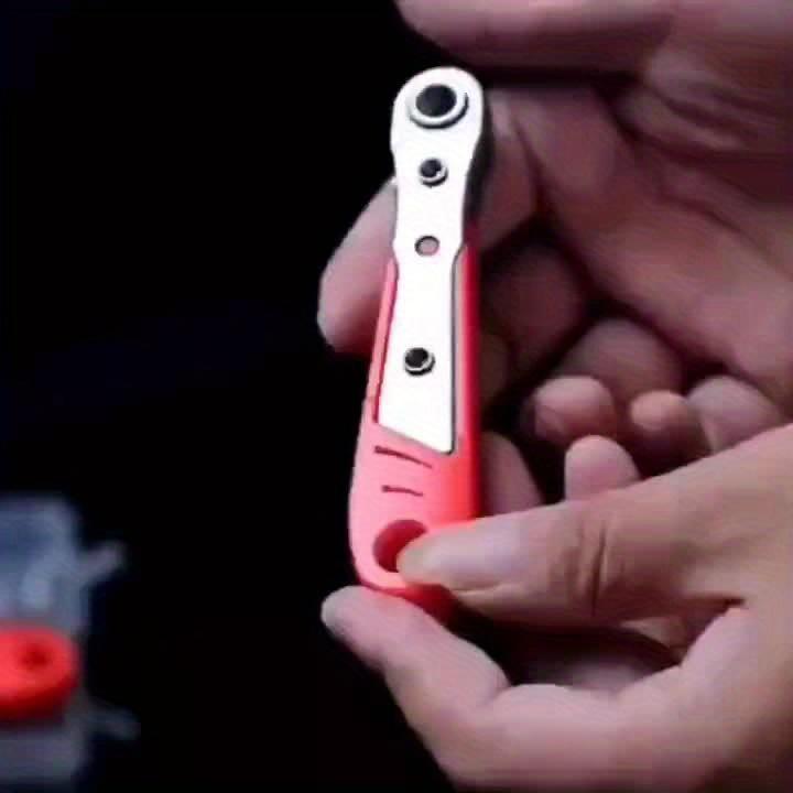 1pc ,Positive and Reverse Rotation 36-tooth Ratchet Screwdriver, Right Angle One-Word Slot Cross and Hexagonal Plum Blossom Screwdriver Set