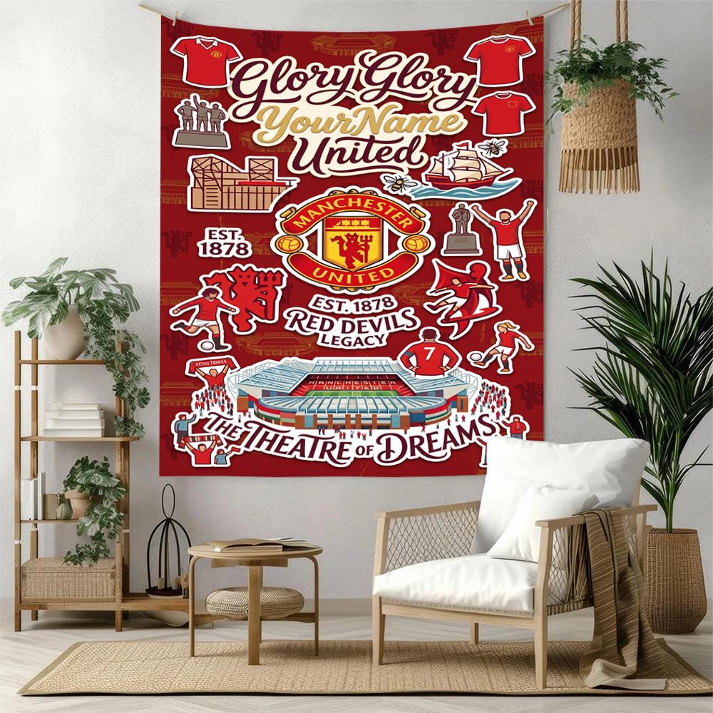 Manchester Custom Your Name Wall Decor Tapestry Art For Pet Memorial Birthdaywedding Party Backdrop Family Gift