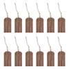 12Pieces Customizable Wood Nameplates Christmas Stocking Hanging Name Tagged with Wood Beads for DIY Home Decorations