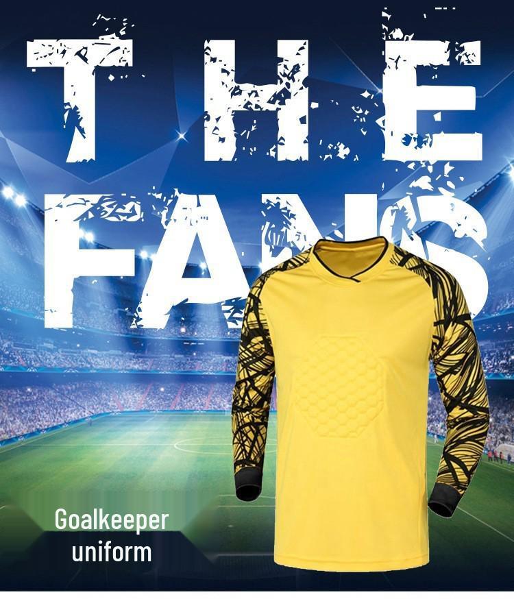 Goalkeeper Long Sleeve Padded Jersey Set - Anti-Fall, Anti-Collision Football Uniform