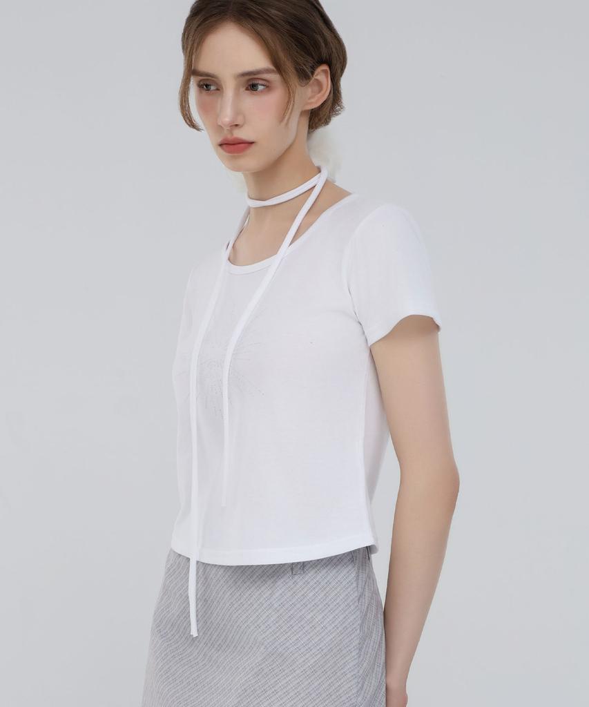 CHICKS Misty Weave Scarf White