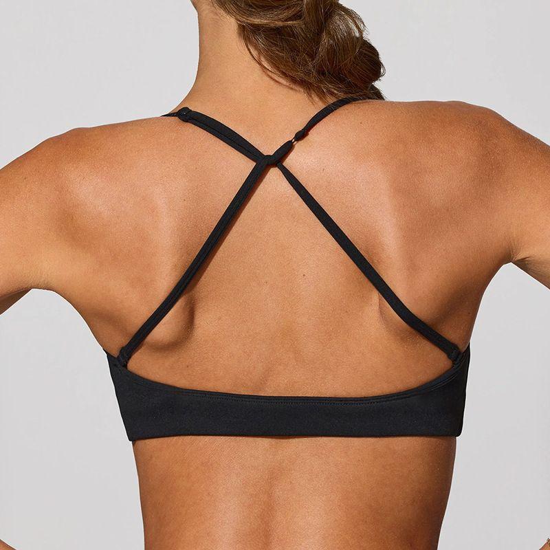 

Yoga Sexy Seamless Sling Beauty Back Exercise Bra XL Dark night Black
