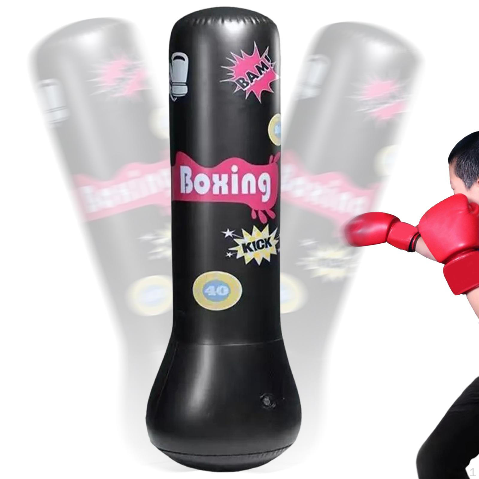 

Свободностоящий надувной боксерский мешок для практики координации на открытом воздухе для молодежи чёрный