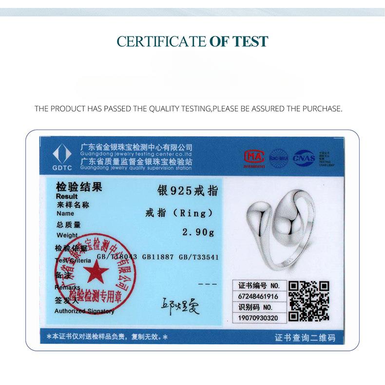 Glossy Water Drop Open Ring For Men And Women, Personalized High Sense 925 Sterling Silver Gold And Silver Two-Color Ring