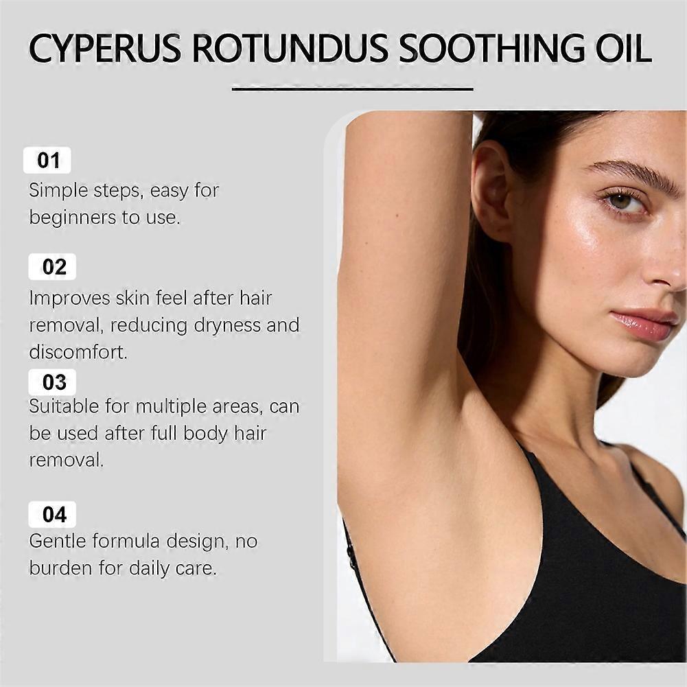 Cyperus Rotundus Hair Removal Care Oil Hair Growth Inhibitor Reduces Unwanted Hair Growth After Shaving Moisturizing for Face Body