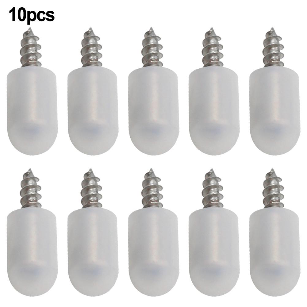10pc Self-tapping Screws Cabinet Bracket Laminate Support Glass Studs Pegs Heavy Duty Floating Shelf Bracke