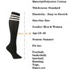 Striped Football Socks Unisex Long Tube Socks Japanese Style Athletic Socks  Marathon