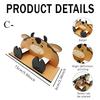 Wooden Animal Eyeglass Display Stand Hand Carved Glasses Organizer Holder for Office Study Bedroom Desk and Home Decoration