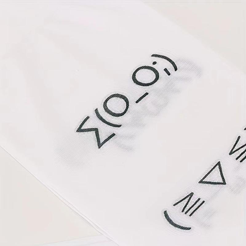 White Graffiti Letter Print Long Socks Harajuku Over Knee Thigh High Stockings Cute Socks Kawaii