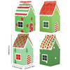 12Pcs Christmas Gift Box House Shape Candy Cookie Packaging Supplies Xmas Tree Ornaments Home Decoration 2025 Navidad New Year