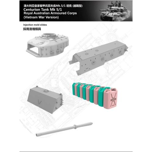 Vespid Model 1/72 Australian Army Centurion Mk.5/1 Vietnam War Version Deluxe Plastic Model Kit VPM720007S