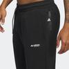 Adidas Solid Pattern Print Loose-Fit Sweatpants Men Bottoms Black IA2001