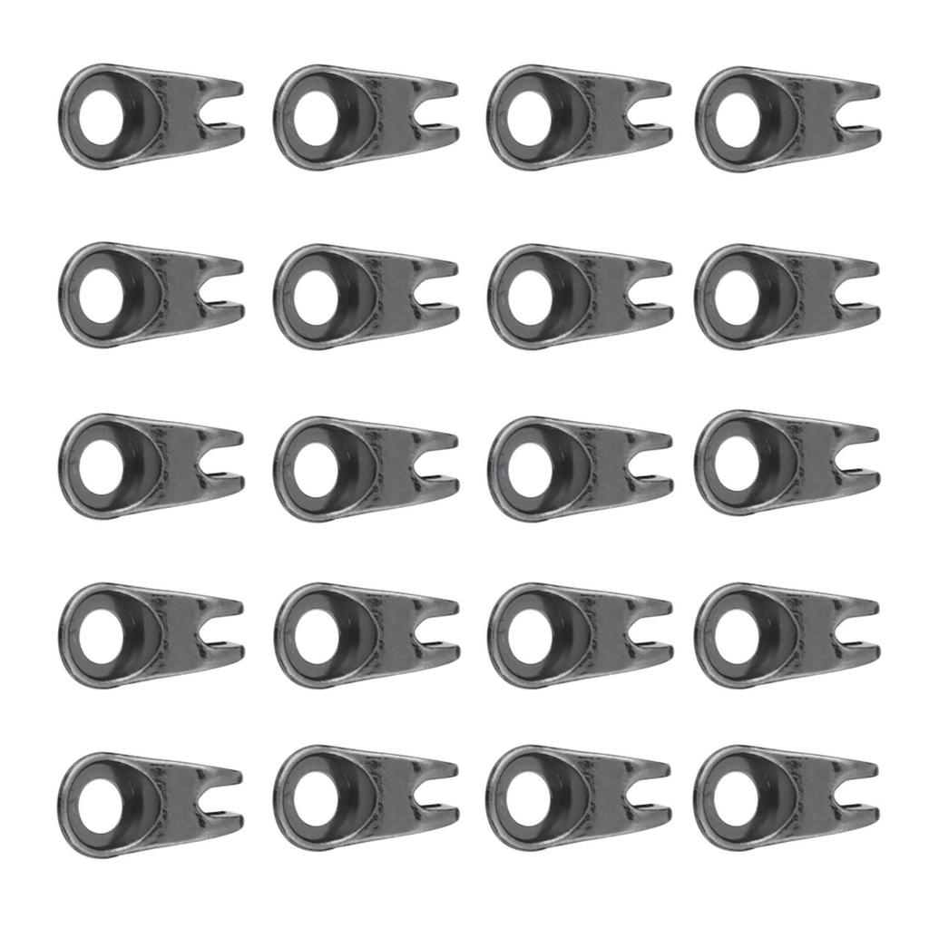 20x Boot Lace Hooks Lace Fittings Buckles With Rivets for Repair Camp Hike Climb Accessories