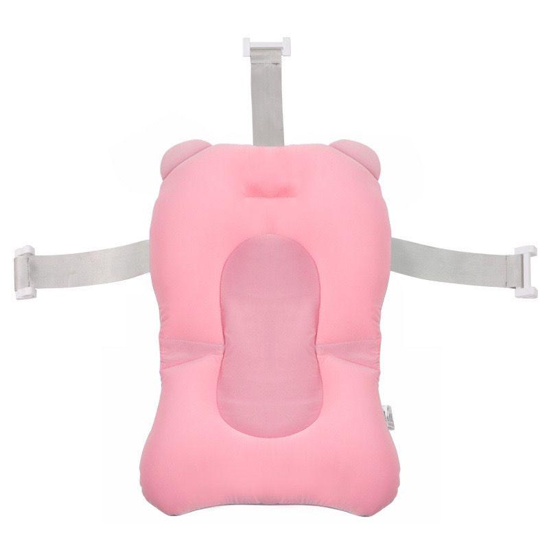 

Подушка для детской ванны, противоскользящая подушка для новорожденных, складной детский коврик, сиденье для купания малышей, поддержка спины для детской ванны розовый