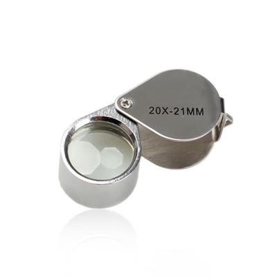 Portable 20 X 21Mm Jewelry Magnifying Glass 20X Folding Magnifier Loupe