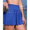 CHARMLEAKS Women's 3" High Waisted Swim Shorts with Pockets Flowy Borad Shorts Tummy Control Athletic Bathing Suit Bottoms