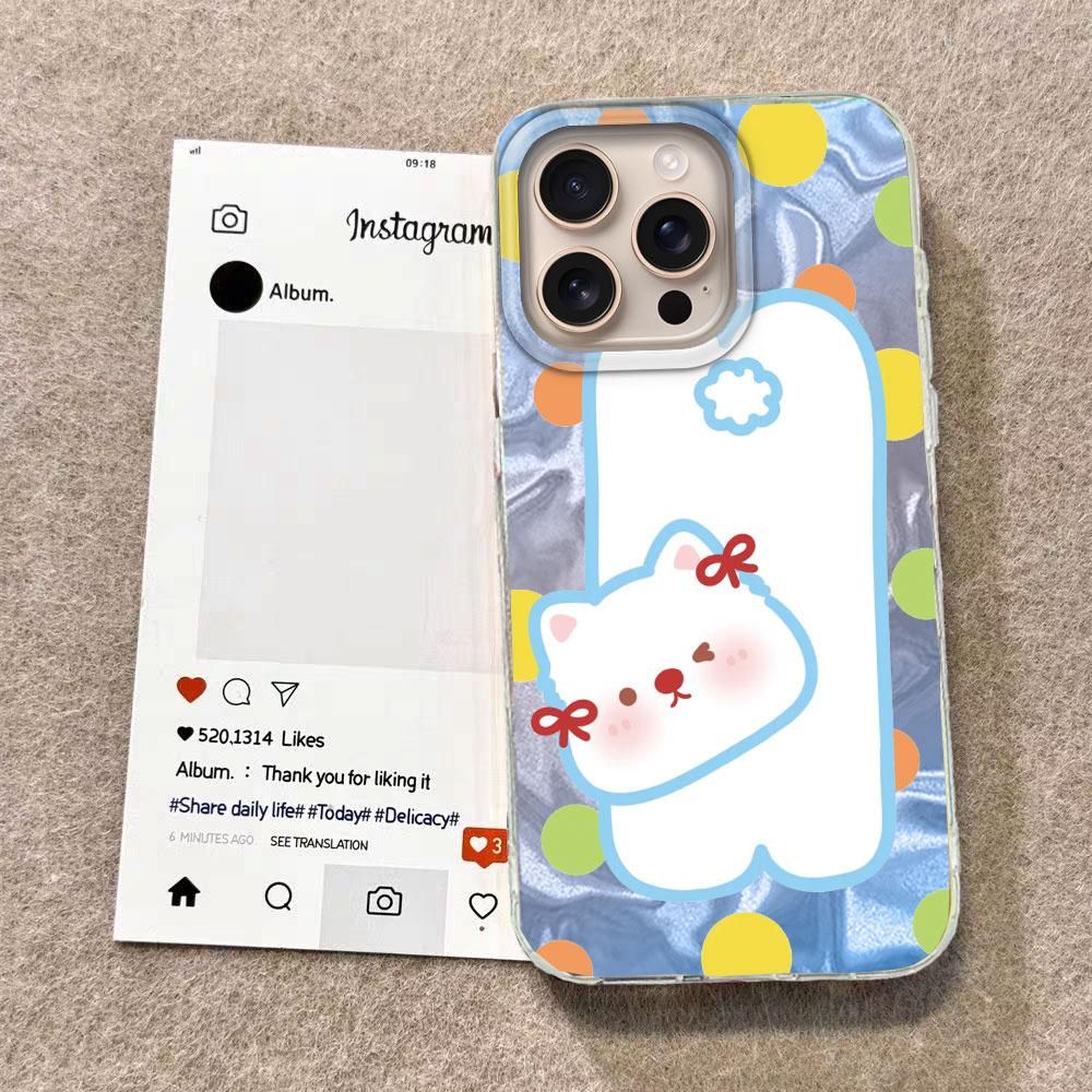 Cute Cartoon Duck Cat Phone Case Phone Case for Apple Iphone 16 15 14 Plus 13 Pro Max 7 16e SE 2022 Texture Hard Silicone Cover