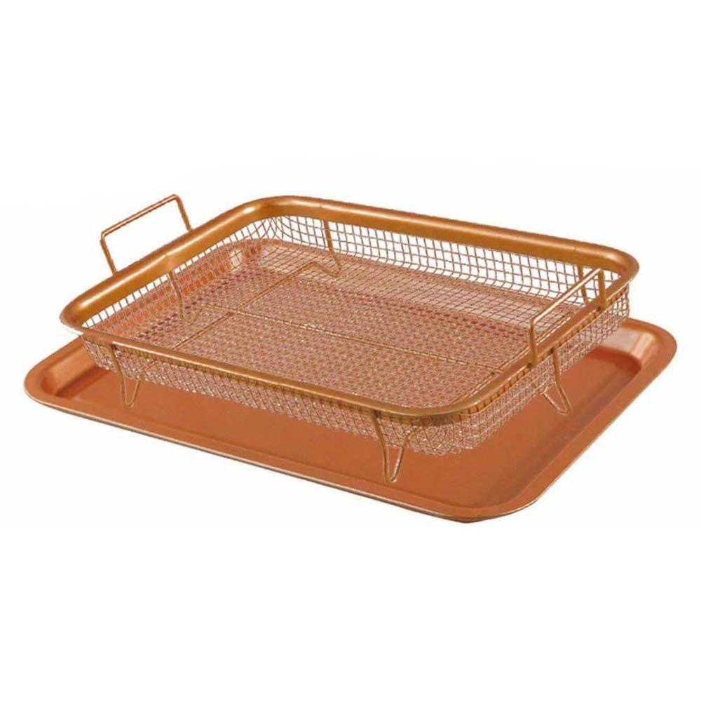 Colander Detachable Stainless Steel Fries Food Oven Mesh Baking Tray Oil Strainer Frying Basket