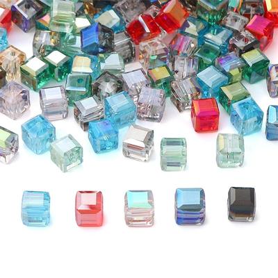 10ks křišťálových skleněných korálků pokovených barevnými bloky volné distanční korálky pro výrobu šperků DIY náramek náhrdelník
