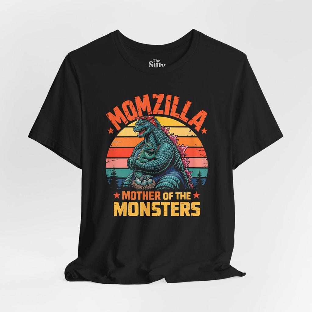 Momzilla Mother of Monsters Retro Dinosaur Shirt, Funny Mama Tee