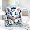 Cute 3D Tiger Mug, Cat Animal High-value Coffee Mugs, Home Decor Bookshelf Cups, 12 Zodiac Milk Cup, Christmas Gift Tea Cup