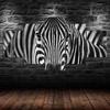 Zebra Black And White Stripes Camouflage 5 Piece Five Panel Wall Canvas Print Modern Poster Pictures Home Decor Gift For Him For Her