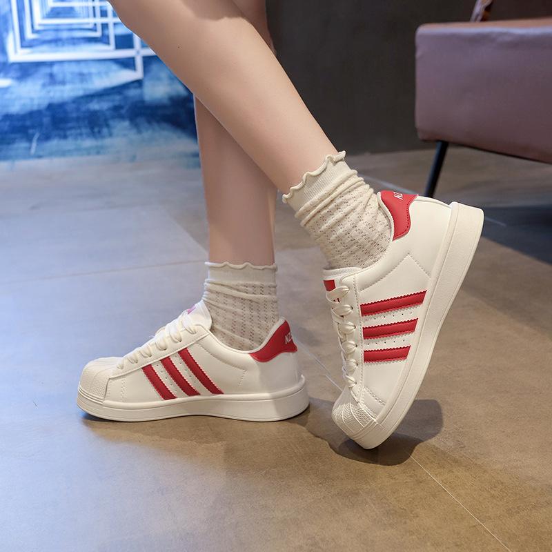 2025 Summer New Shell Head Board Shoes Women's Breathable Versatile Student Little White Shoes Casual Sports Shoes Little White Shoes