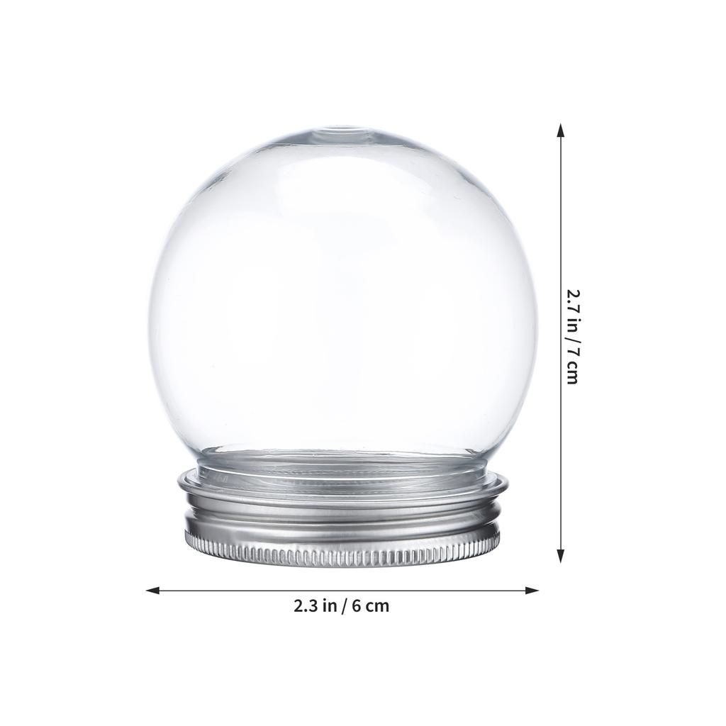 Empty Christmas Snow Globe Transparent Water Balloon Globe With Lid Clear Cookie Container Home Storage Empty Multi-Functional