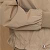 MAXZA Stripe Banding Shirring String High Neck Jumper Ze10qj007nh