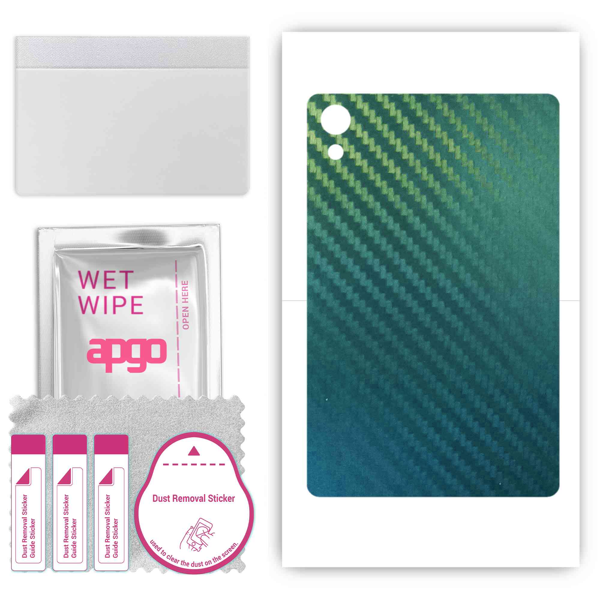 

apgo Protective Skin Sticker for the back compatible with Samsung Galaxy Tab S9, Wrap Film, Foil, Vinyl - Pattern Carbon Chameleon CAKA1