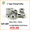 HTD 3M 12 14 15 16 18 20 Teeth Synchronous Pulley Bore 3mm-14mm Fit Belt Width 6/10/15mm 3M Gear Timing Wheel 3D Printer Parts