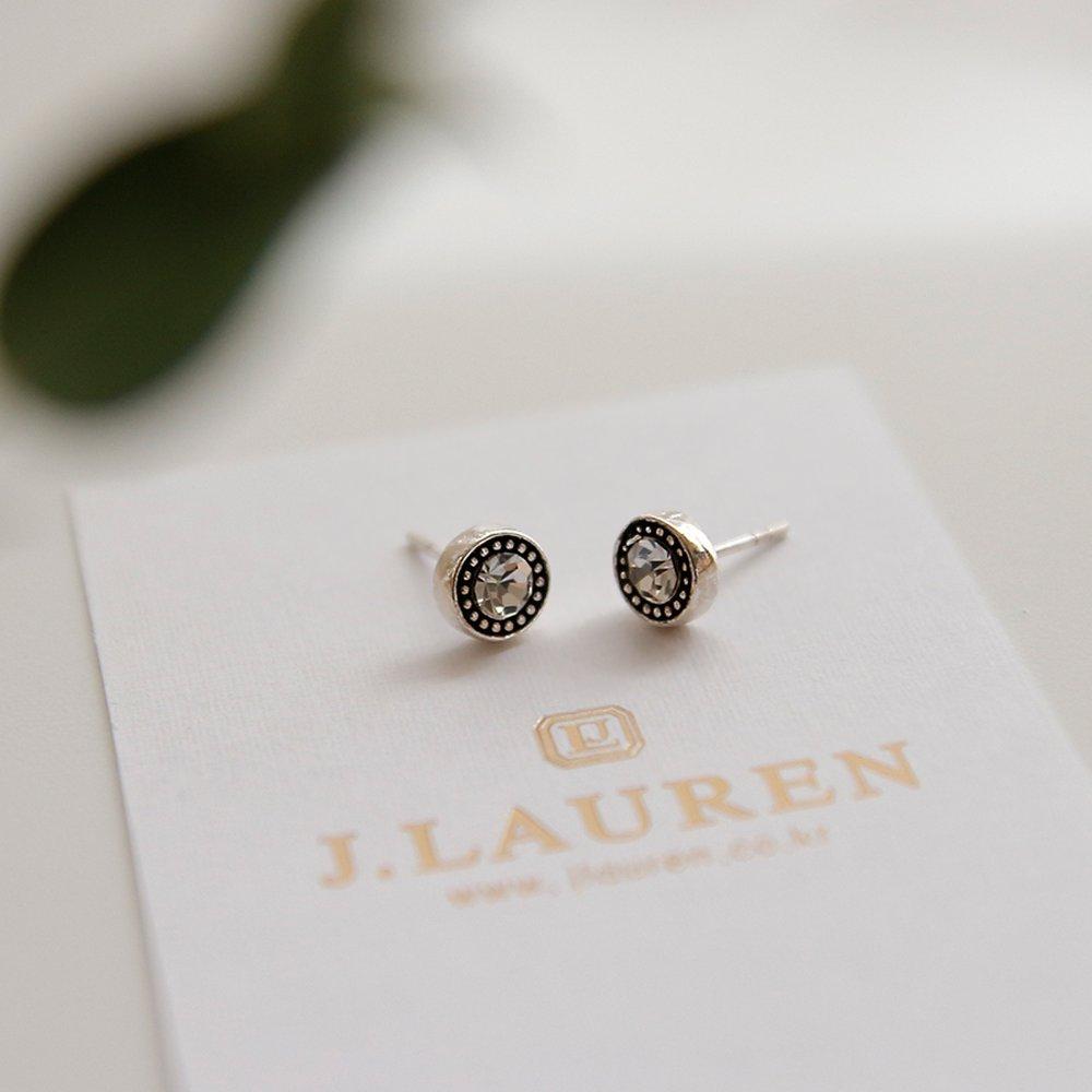 J.Lauren 0M03012 Antique Cubic Basic Silver Earrings