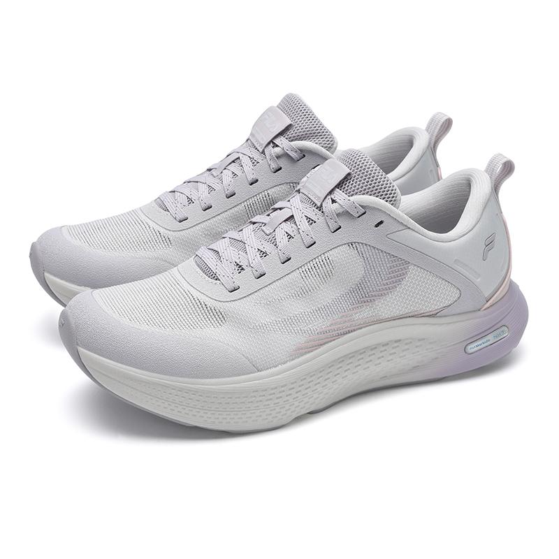 FILA Nuvole Jog Fashion Versatile Simple Sports Casual Comfortable Low-Top Running Shoes Women sneaker Gray Purple A12W521129FLM