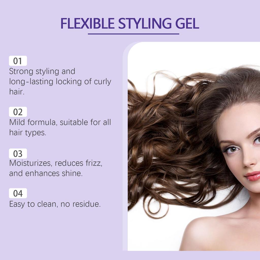 Curl Styling Gel 100g Hair Moisturizing Light Refreshing Curly Hair Styling Long-lasting Care Gel