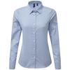 Premier Womens/Ladies Maxton Gingham Long-Sleeved Shirt
