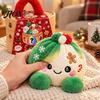 Plush Cartoon Dumpling Toy Christmas with Steamer, Stress Relief Stuffed Decoration Squeeze Toy, Steamed Bun Plushie for Holiday Soft