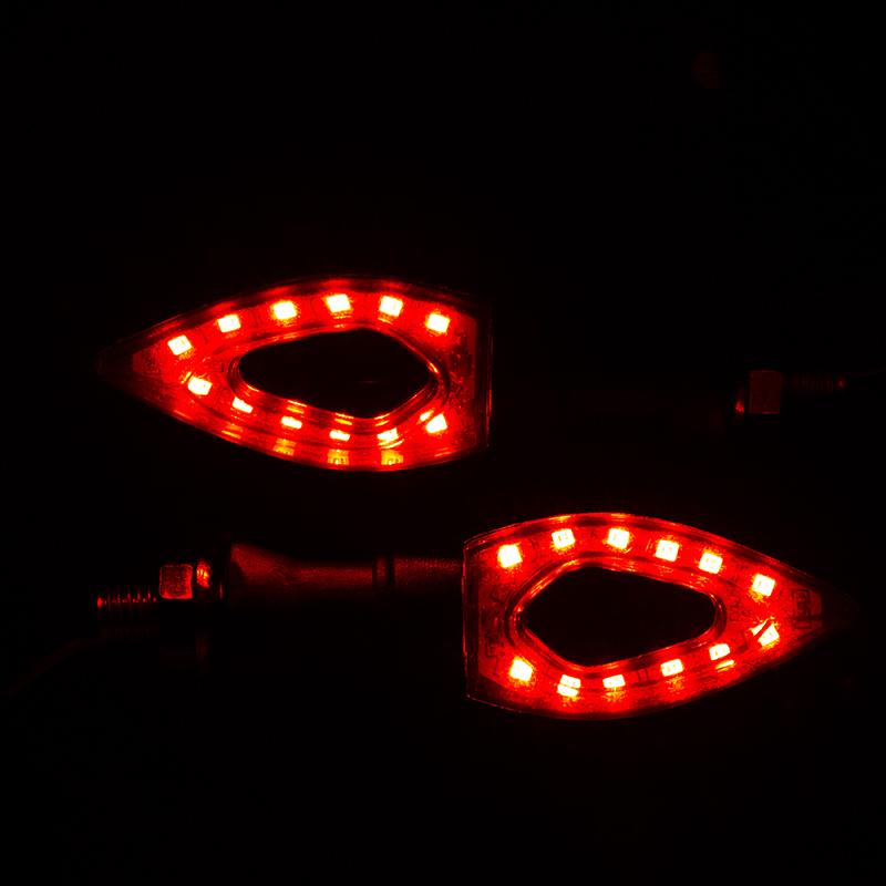 2pcs DC 12V Motorcycle LED Turn Signals Light 12V Indicator 8mm Fit For Most Motorcycle
