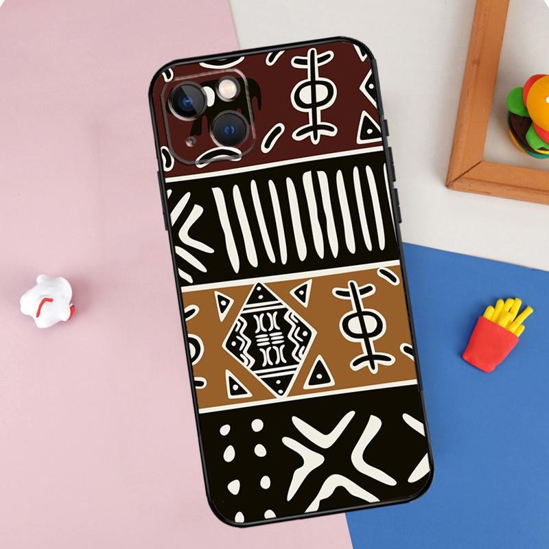 African Fabric Print Phone Case For iPhone 16 Pro Max 11 12 13 Mini 14 15 Pro Max XR 16e 15 16 Plus Cover Shell