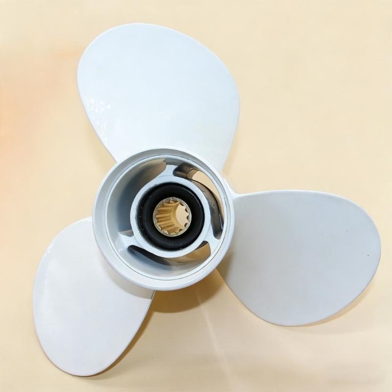 Strong 3 Blade 11 1/4 Inch Diameter 14G Marine Propeller Designed For 30HP To 60HP Outboard Engines