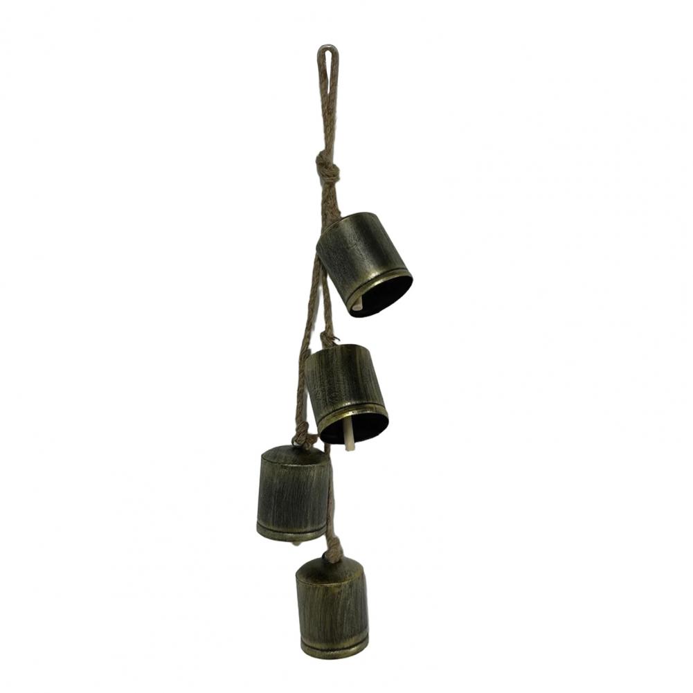 Hanging Bell Decoration Handmade Bell Decor Rustic Vintage Cow Bell Cluster Hanging Decoration for Home Christmas Party Wall