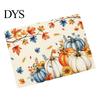 Thanksgiving Dining Table Decor Autumn Placemats, Pumpkin Gnome Skeleton Turkey Printed Mats, Heat Resistant Home Gifts Washable Place Harvest