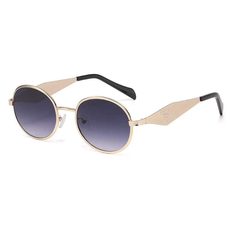 Summer Metal Round Sunglasses With Uv400 Protection For Fashion And Outdoors