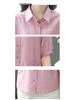 2025 Summer Lightweight Loose Cotton Linen Shirts - Plus Size, Short-Sleeve, Flattering and Breathable Design for Moms