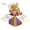 Beautiful Eye-catching Lightweight Wishes Greeting Card Three-dimensional Box Birthday Greeting Card Home Supply