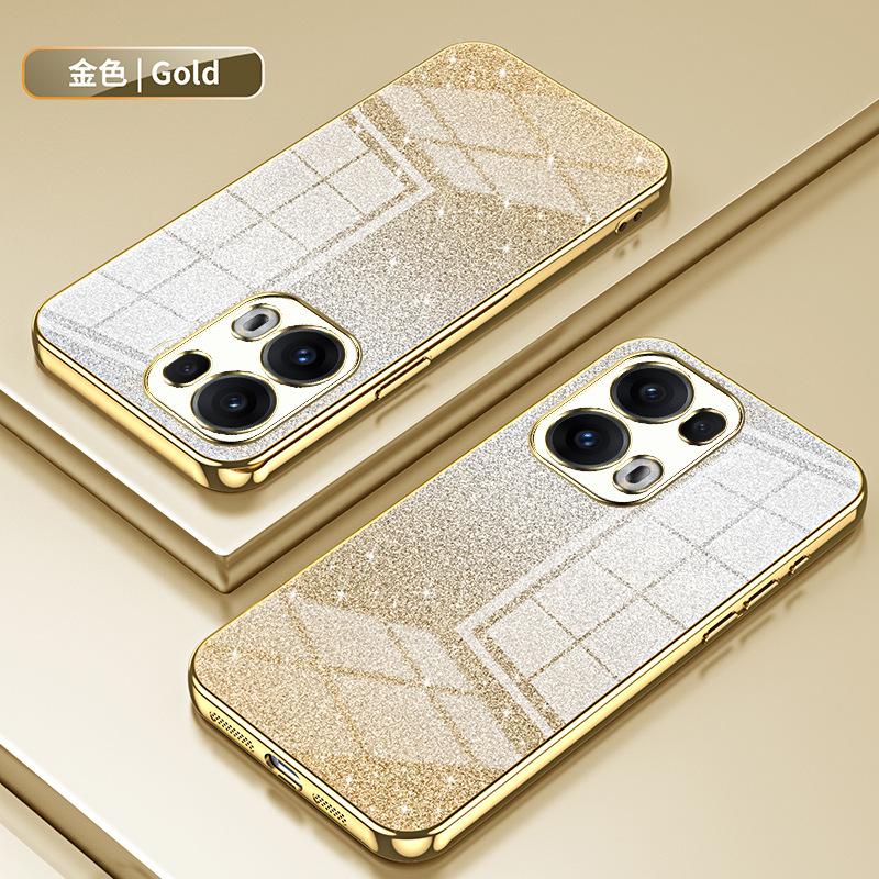 Applicable to OPPO Reno15Pro electroplated glitter mobile phone case Reno14Pro transparent Reno13 protective case